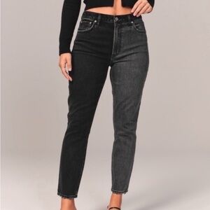 Abercrombie & Fitch Black and Gray High Rise Jeans